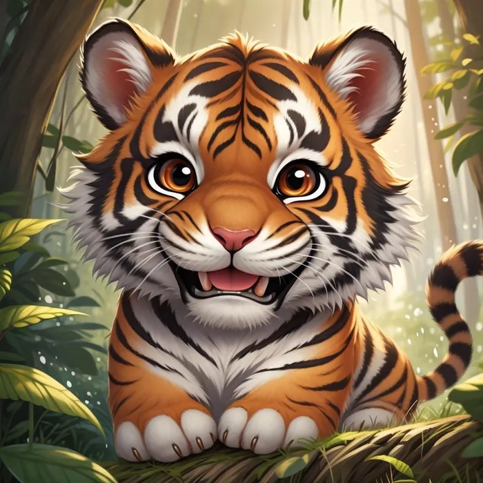 Bộ sưu tập hình ảnh con hổ chibi đa dạng