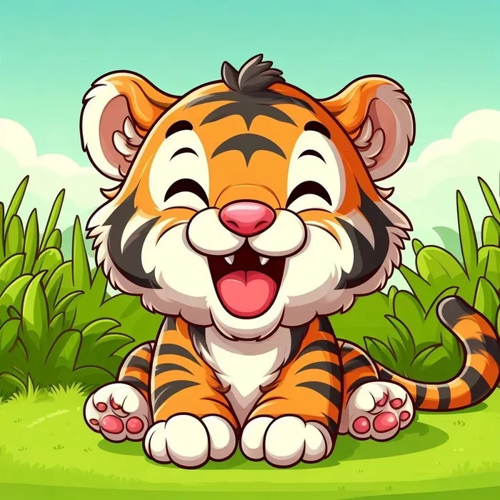 Tham khảo hình vẽ con hổ chibi sinh động