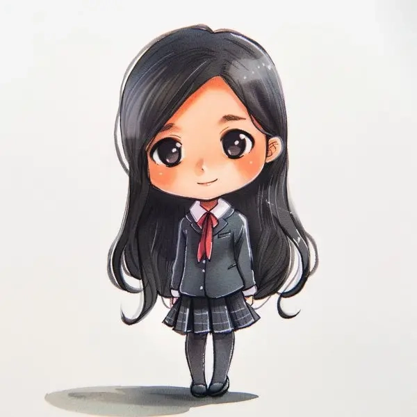 Bộ sưu tập ảnh chibi học sinh đa phong cách