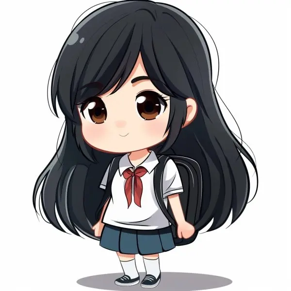 Bộ ảnh tình yêu tuổi học trò chibi lãng mạn