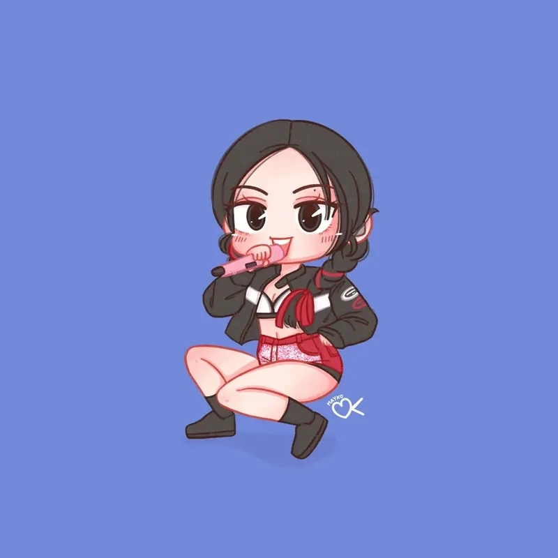 Bộ hình jennie blackpink chibi cực hot