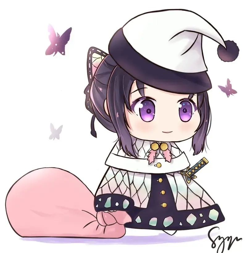 Chibi Kanao Tsuyuri nét vẽ tinh nghịch đầy sức sống