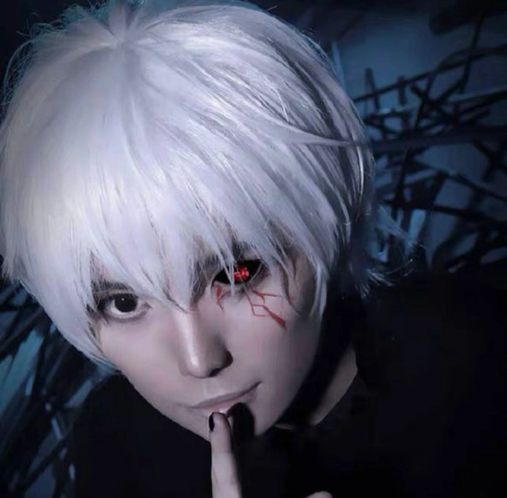 Ken Kaneki cosplay black hair mang vẻ lạnh lùng đầy ẩn ức