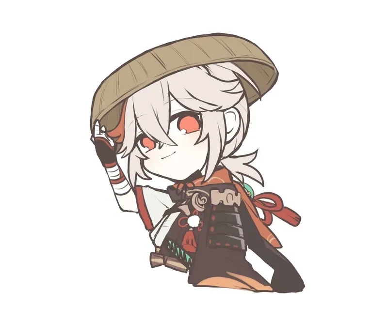 Tranh vẽ kazuha chibi art độc đáo và mới lạ