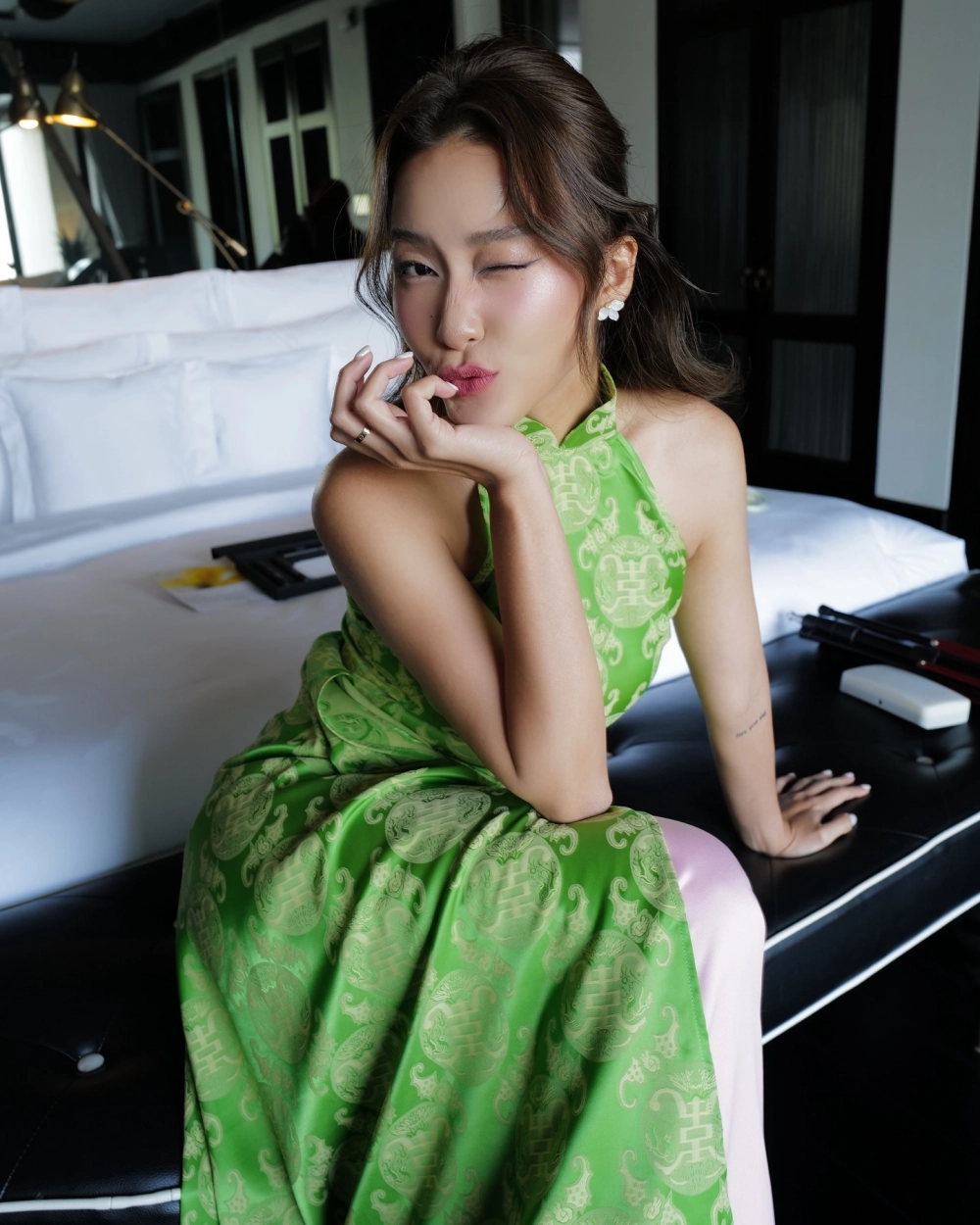 Body săn chắc ấn tượng của Khả Ngân boxing