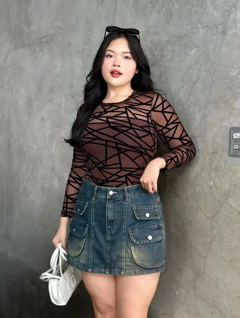 Màu sắc tinh tế của hình ảnh cô gái mập dễ thương vẽ tay sắc nét