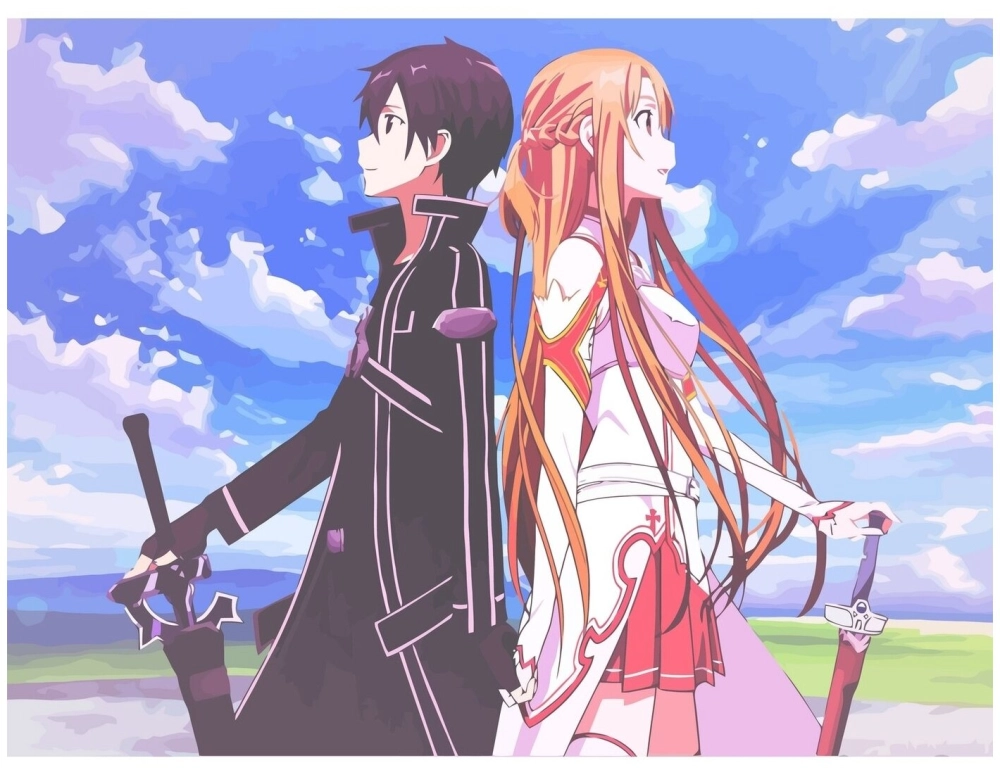 Kirito and Asuna 4k ảnh sắc nét tuyệt vời