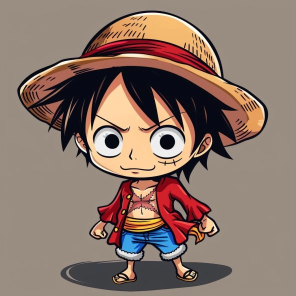 Luffy chibi dễ thương phong cách Việt Nam