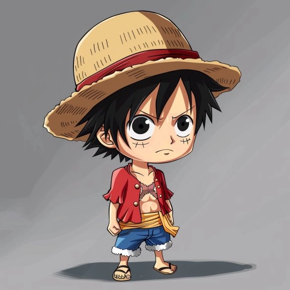 Bộ ảnh luffy wano chibi chất Nhật Bản