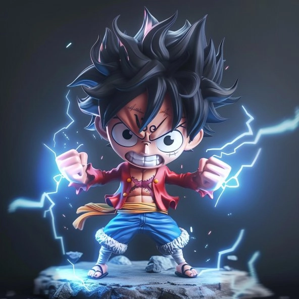Cập nhật luffy gear 5 nika chibi bản mới nhất