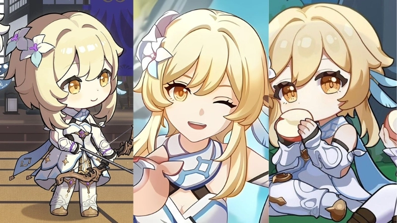  Tuyển tập ảnh lumine chibi dễ thương cho fan Genshin 