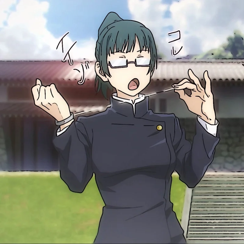 Maki Zenin animation với chuyển động đầy nội lực