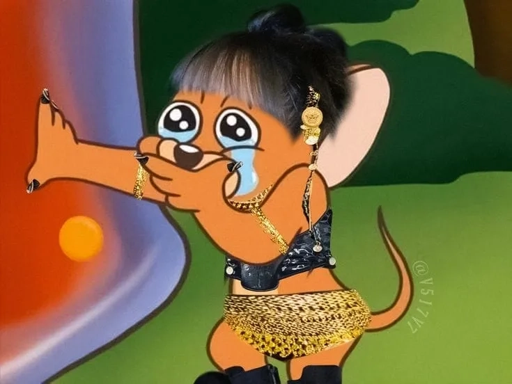 Trái tim tan vỡ trong meme chuột jerry khóc