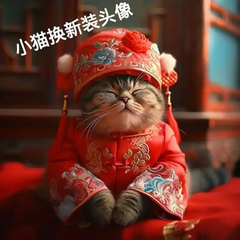 Giao thừa đừng quên avatar mèo hài hước