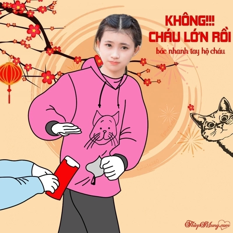 Tạo ảnh vui với ghép ảnh meme tết đầy sáng tạo