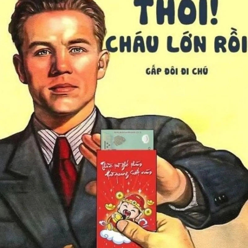 Vui lì xì thêm phần thú vị với meme tết lì xì