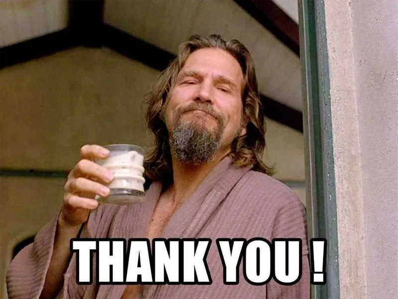Biểu cảm chuẩn mực từ meme of thank you