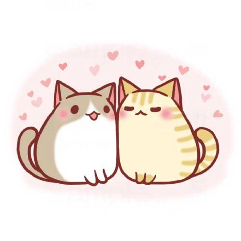 Tải ngay ảnh con mèo chibi cute dễ thương