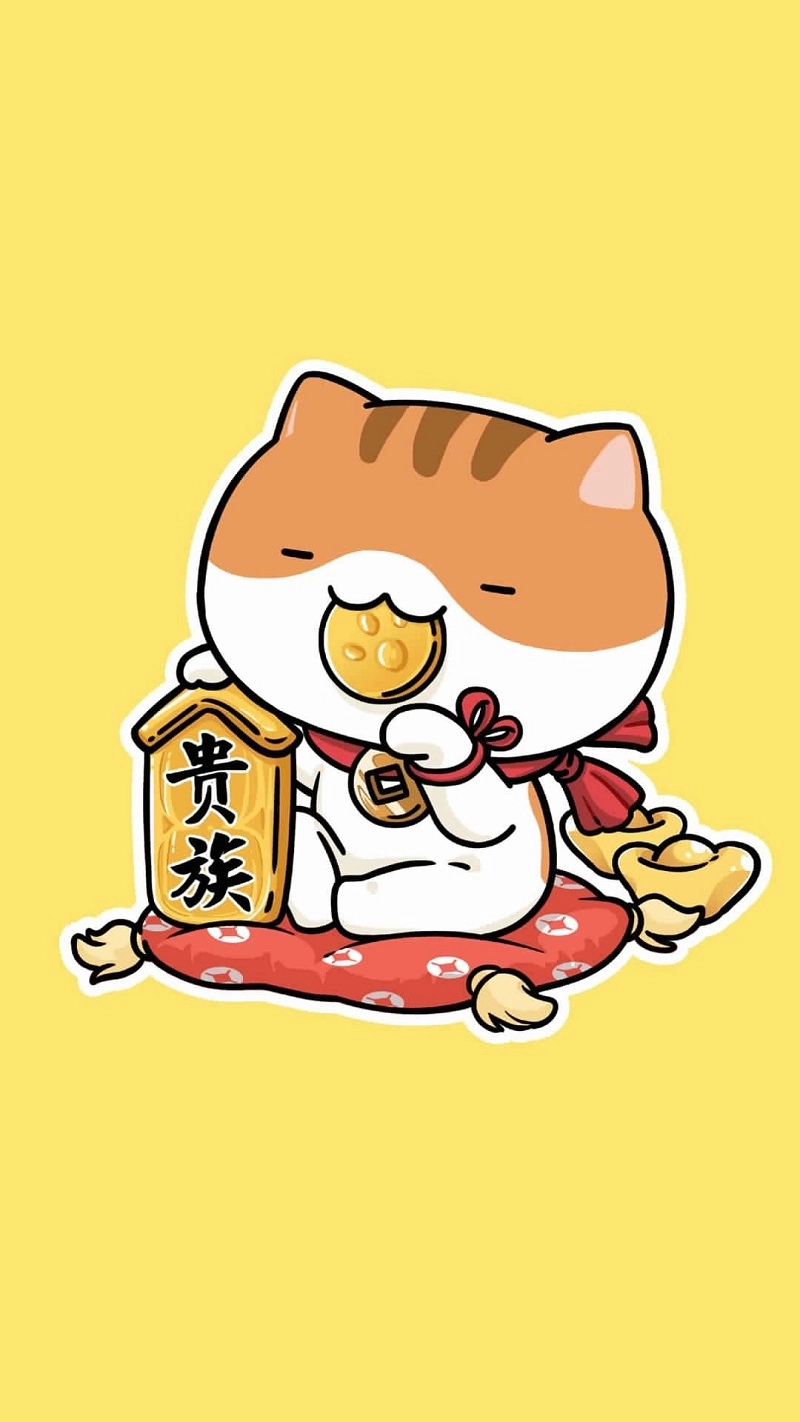 Hình nền hình mèo chibi đáng yêu dành cho bạn