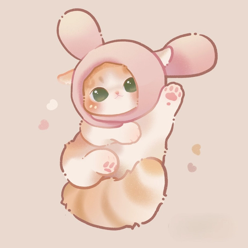 Bộ sưu tập hình con mèo cute chibi tuyệt vời