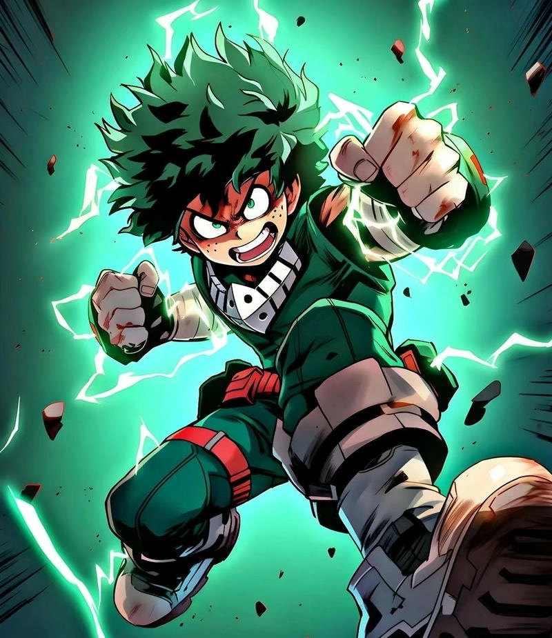 Midoriya Izuku fanart tái hiện biểu cảm xúc động