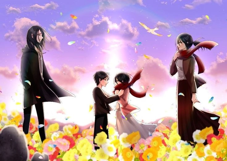 Eren x Mikasa manga khắc họa mối tình đơn phương