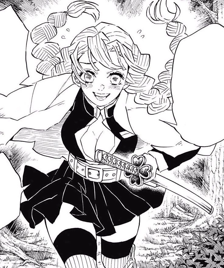 KNY Mitsuri manga với thần thái cuốn hút