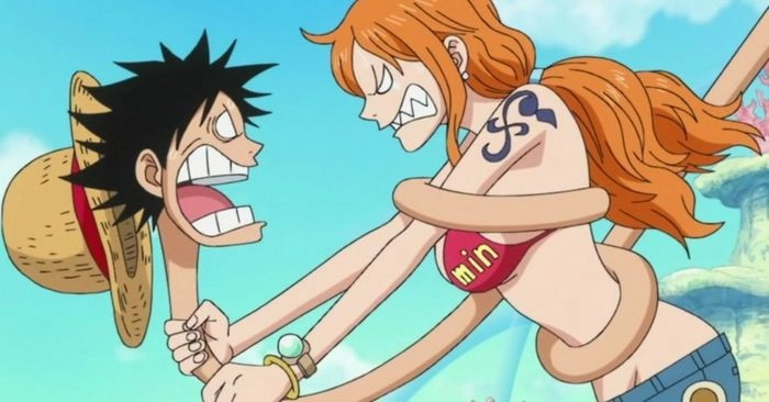 One Piece Luffy Nami cặp đôi hài hước cực kỳ ăn ý