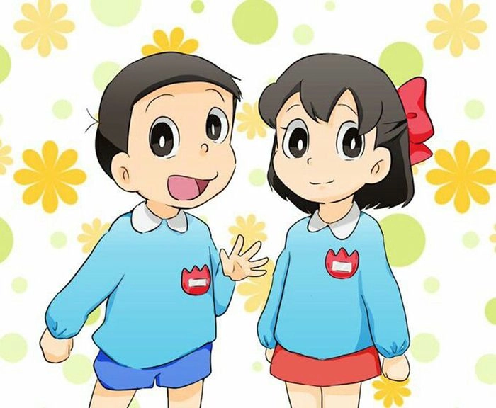 Hình Nobita và Shizuka đầy nét ngọt ngào