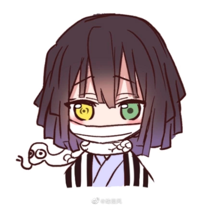 Iguro Obanai chibi nét vẽ đơn giản nhưng cuốn hút