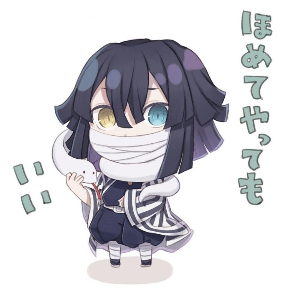 Obanai chibi cute với tạo hình ngây thơ lạ lẫm