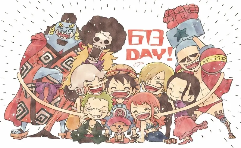 Bộ one piece chibi gif cực dễ thương
