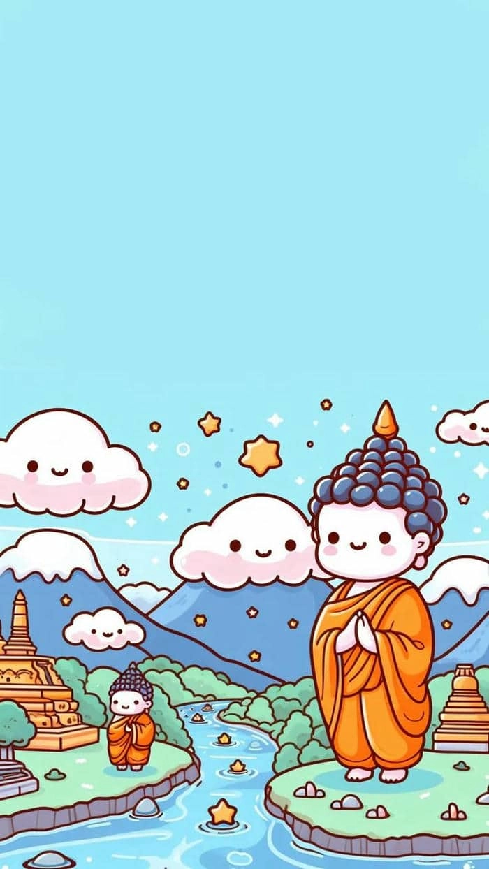 Ảnh đẹp về đức phật chibi an lành