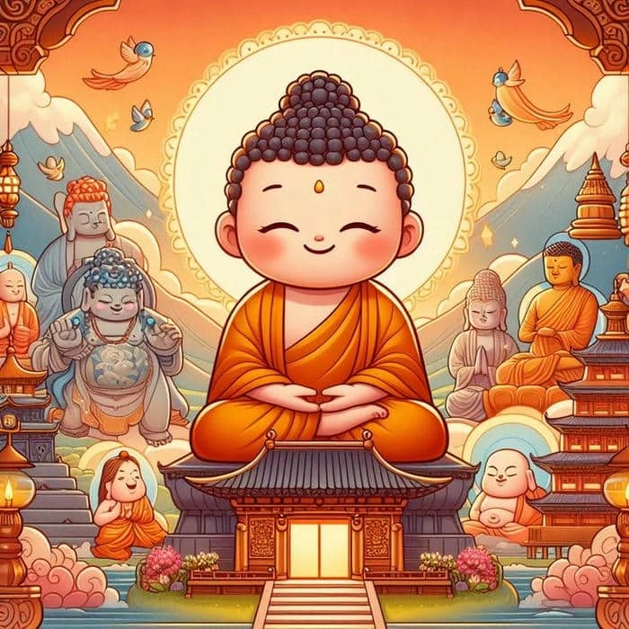 Hình ảnh phật tử chibi dễ thương nổi bật