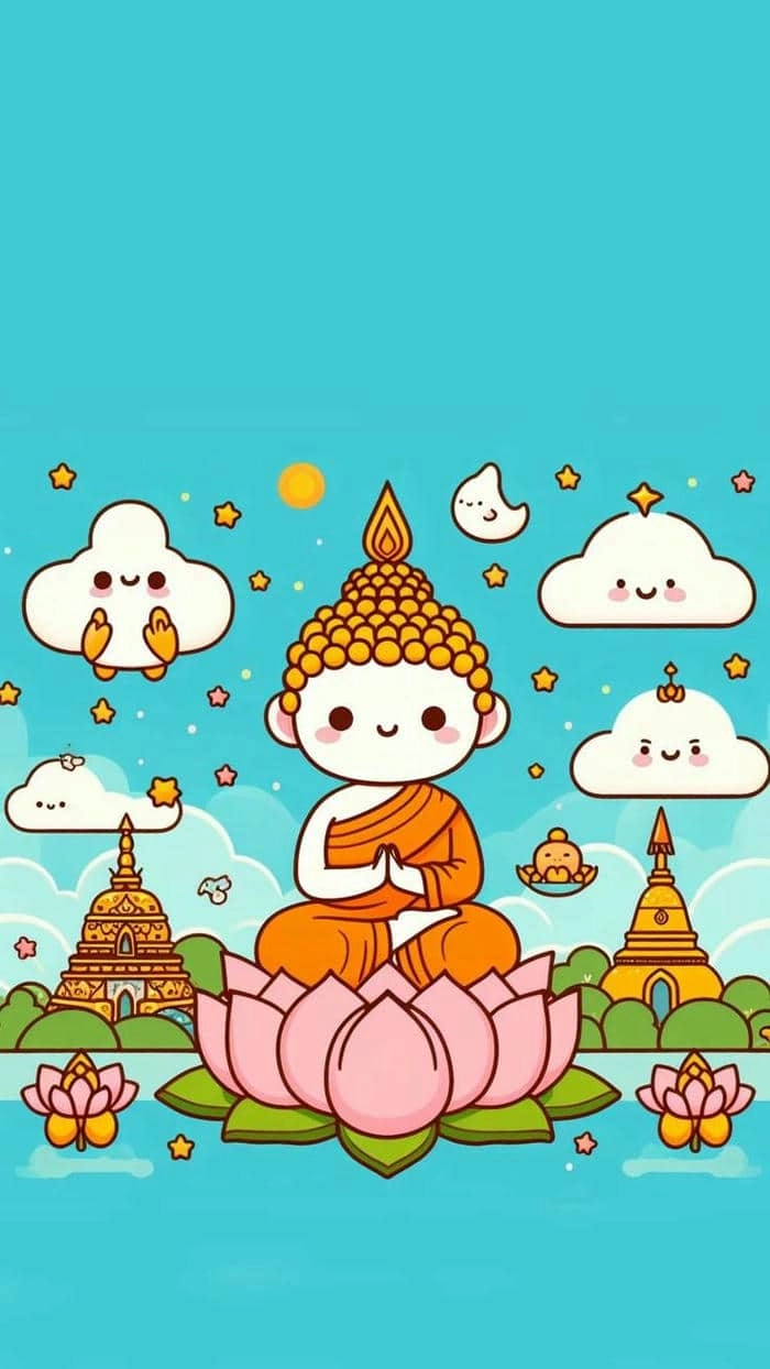 Ngắm bộ sưu tập ảnh chibi niệm phật dễ thương