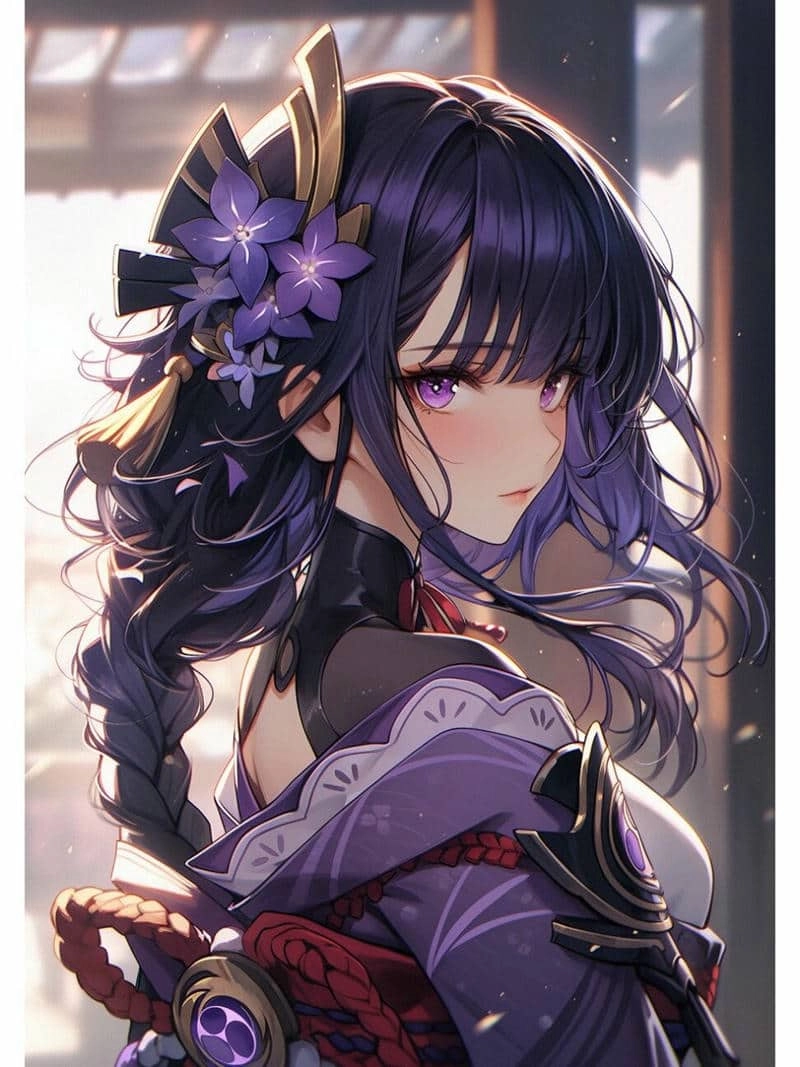 Raiden shogun chibi cry hình khóc buồn