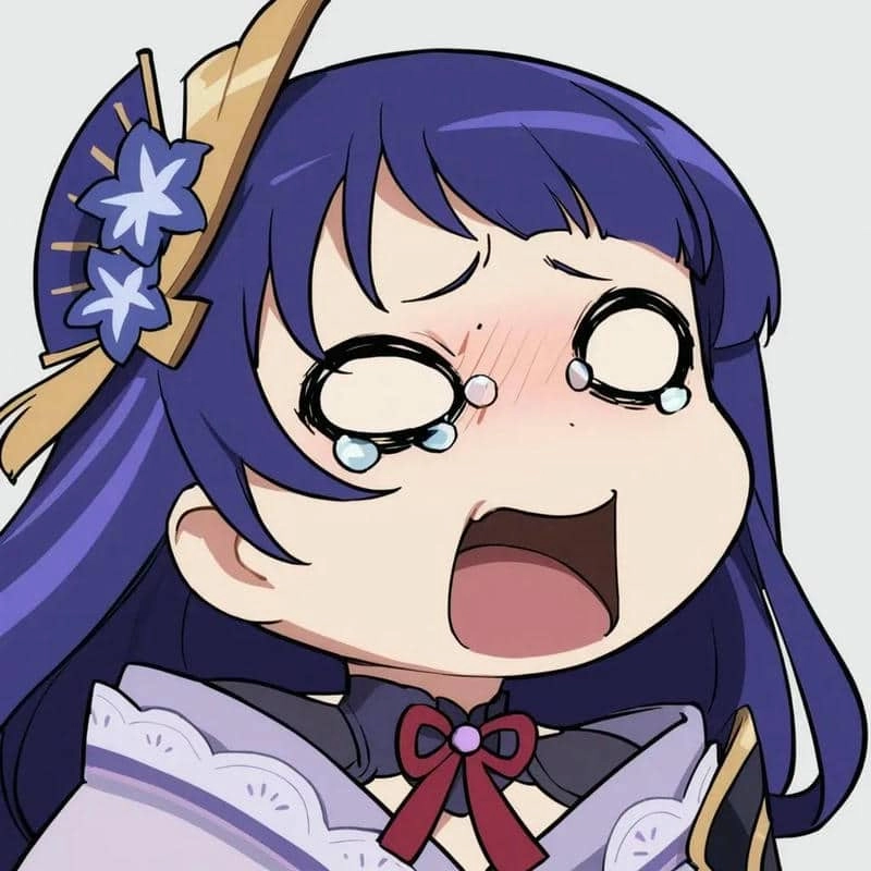 Raiden shogun chibi sticker dùng chat cực dễ thương