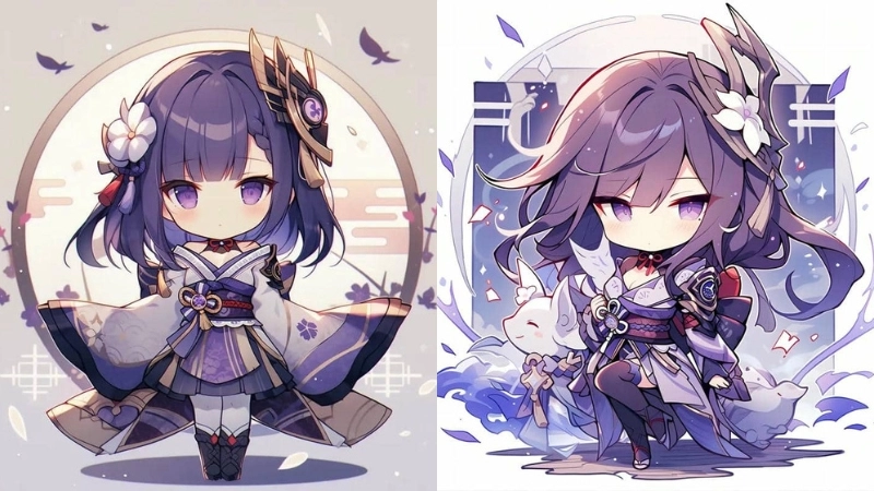  Tổng hợp ảnh raiden shogun chibi cute không thể rời mắt 