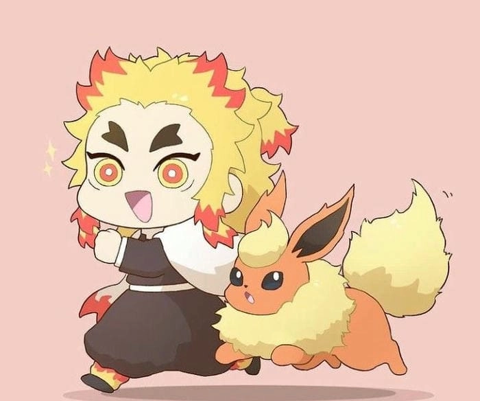 Bộ ảnh kawaii rengoku chibi đáng yêu mọi lúc