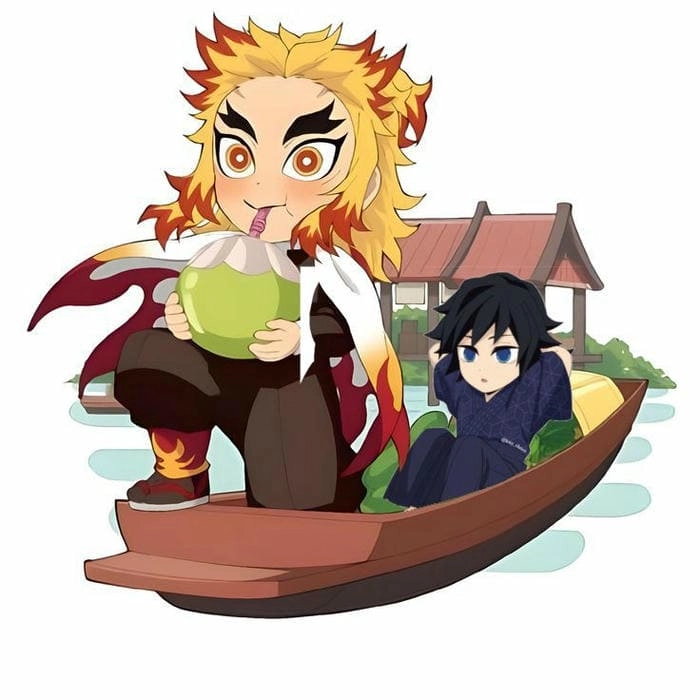 Hình đẹp về kimetsu no yaiba rengoku chibi cực chất
