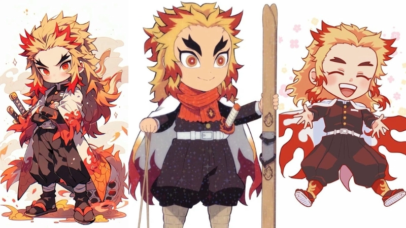  BST ảnh rengoku chibi độc lạ dành cho fan Kimetsu 
