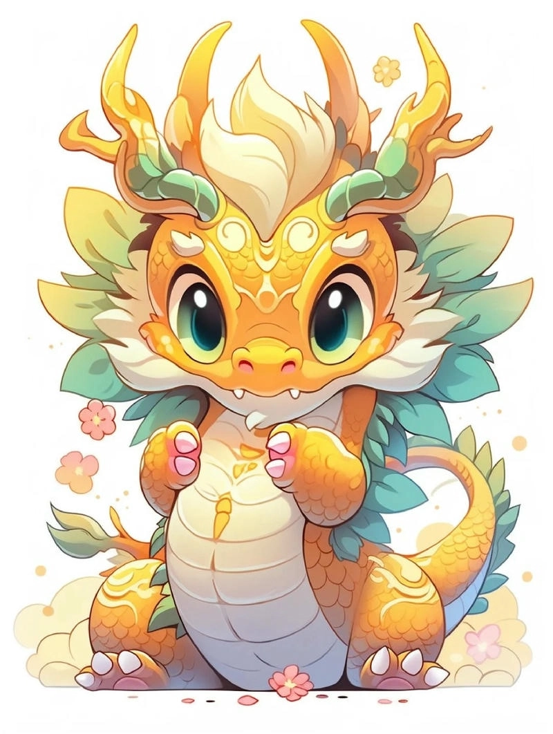 Ngắm ngay con rồng chibi cute siêu đáng yêu