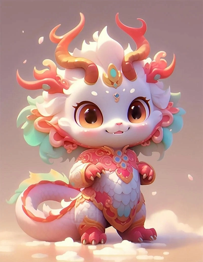 Khám phá rồng chibi 3d sống động