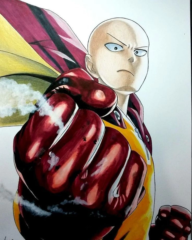 Saitama art sáng tạo hình ảnh anh hùng bá đạo