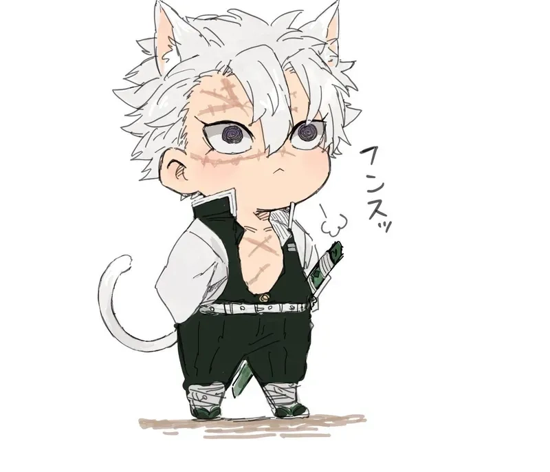 Sanemi chibi cute tạo hình ngộ nghĩnh làm fan tan chảy