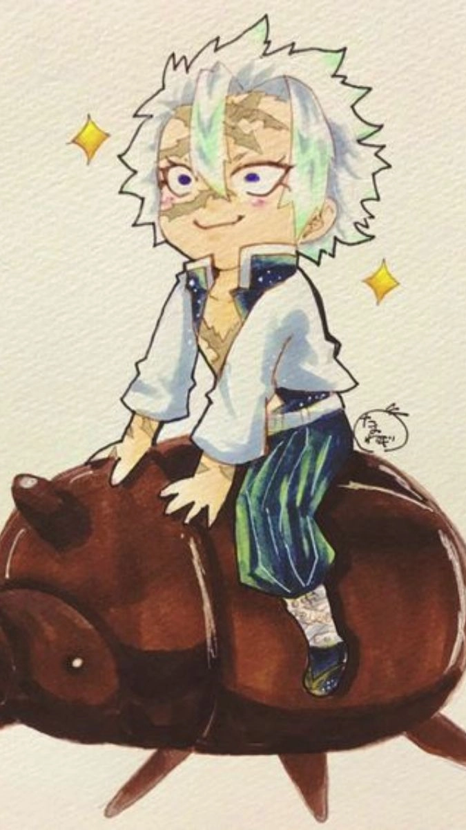 Shinazugawa Sanemi chibi mang phong thái lém lỉnh đáng yêu
