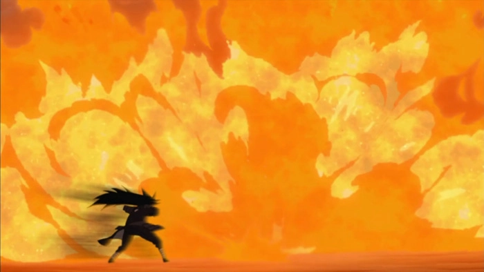 Hỏa độn của Sasuke kỹ thuật thiêu đốt đầy uy lực
