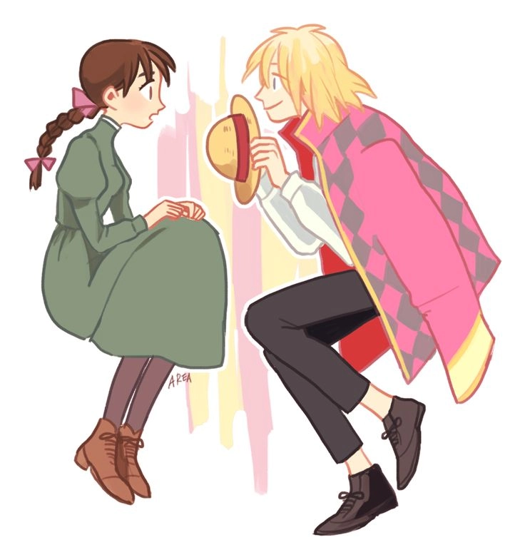 Howl and Sophie wallpaper mang cảm giác lãng mạn cổ tích