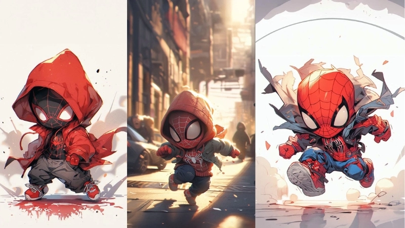  Top ảnh Spider Man chibi chất lừ khiến ai nhìn cũng mê 