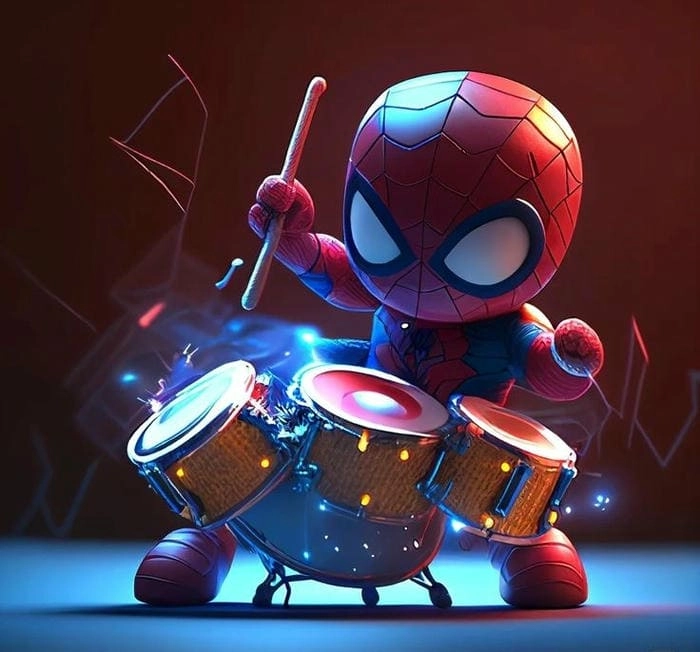 BST spider man cartoon chibi cực ngầu